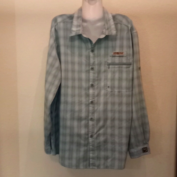 Hook & Tackle Plaid  Button Down Fishing Gear Shirt-0618 - Picture 2 of 12
